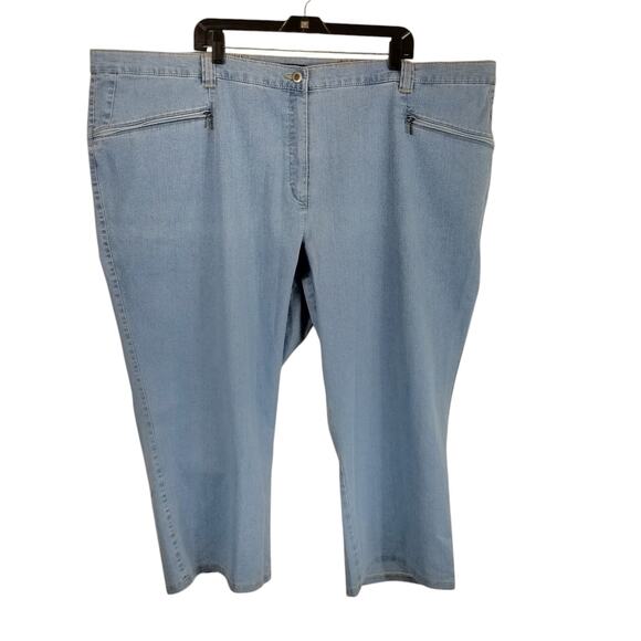 Ulla Popken Denim - Ulla Popken Women's Medium Wash Ankle Jeans Blue Size 30